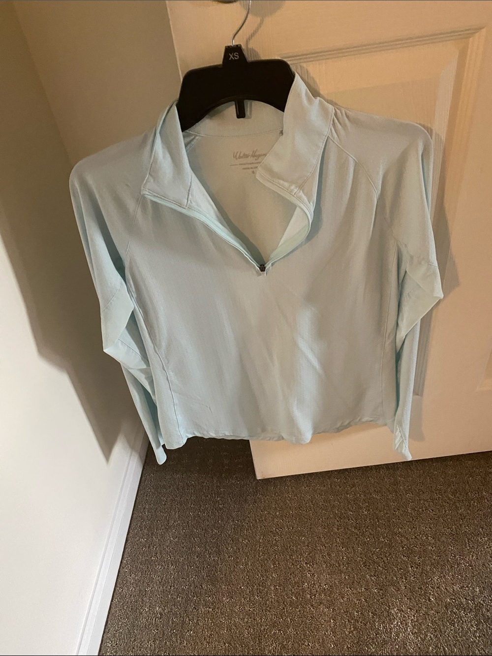 Walter Hagen Pale Green Half-Zip Pullover